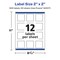Avery Matte White Removable Square Labels with Sure Feed Technology, Print-to-the-Edge, 2" x 2"